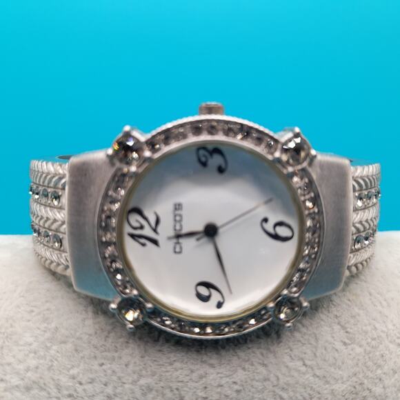 Chico’s Womens Bracelet Cuff Watch, Needs Battery, Japanese Movement - Picture 9 of 9